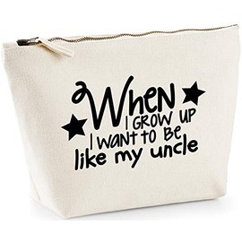 Hippowarehouse When I grow up I want to be like my uncle printed make up cosmetic wash bag 18x19x9cm