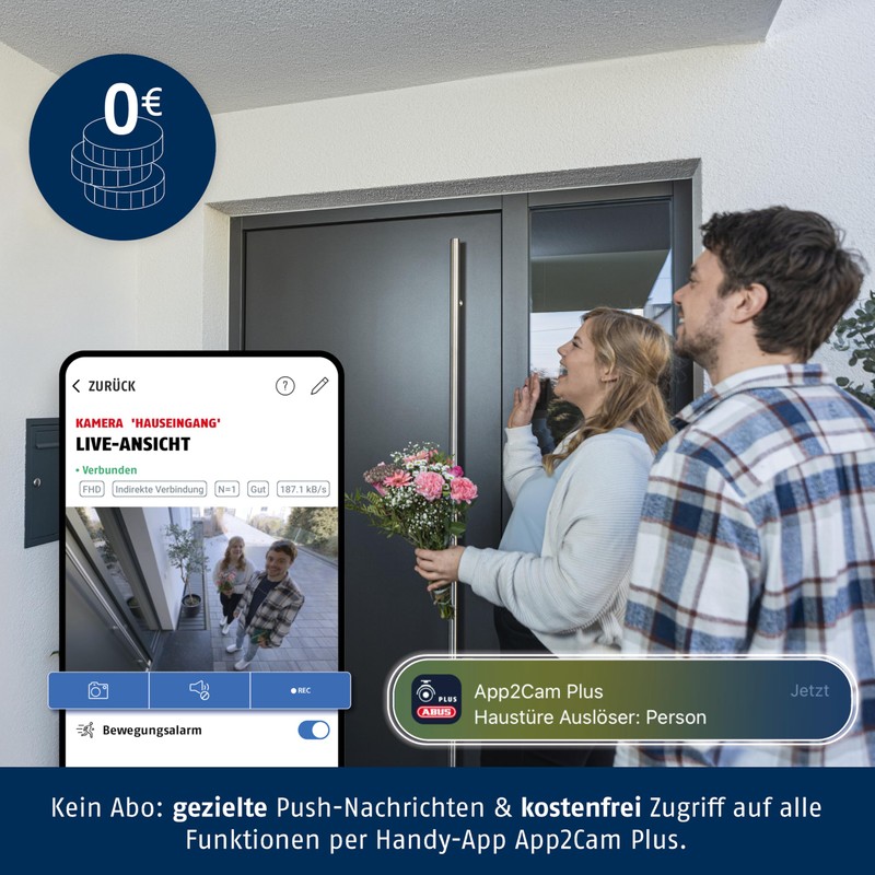 ABUS SmartLook Security Camera with Motion Detection, Object Detection, 4K