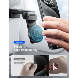 JSAUX JSAUX Airplane Phone Holder Mount, Travel Essentials for Magsafe Accessories, Magnetic Plane Phone Holder, Travel Accessories Must Haves for Airplane for iPhone 16/15/14/13/12