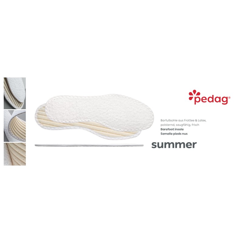 Pedag Summer | Terry Cotton Sockless Insoles | Barefoot Inserts