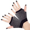 SHORT FISHNET GLOVES FINGERLESS FANCY DRESS 1980'S NEON PUNK RAVE