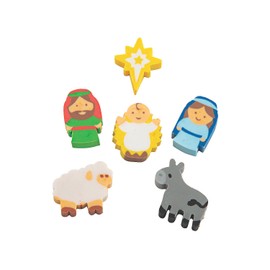 Bulk Mini Nativity Eraser Assortment - 144 Pieces - Christmas Party Favors, Stocking Stuffers and Giveaways