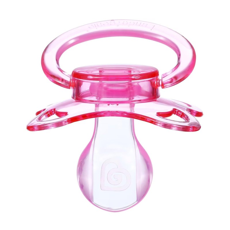 Landofgenie Large Shield Adult Size Pacifiers Set Moon Shape Transparent