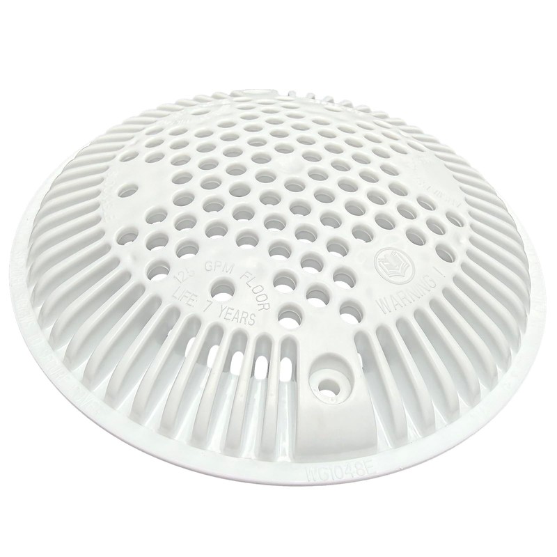 WG1048E White Pool Main Drain Cover Replacement Compatible with WG1048E