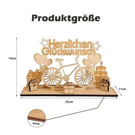 T TAKONE Money Gift Bicycle, Creative Decorative Bicycle Made of Wood, Perfect Birthday Bicycle Money Gift for Family, Friends, Cyclists