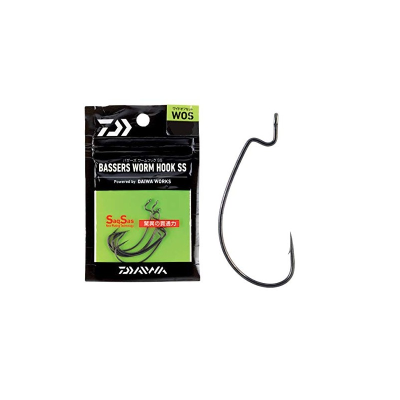 Daiwa TEXAS HOOK BASSERS WORM HOOK WOS - By 8,