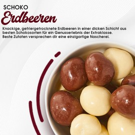 Sultan’s Palace - Gefriergetrocknete Erdbeeren in weißer Schokolade und Vollmilchschokolade – 200 g/Gefriergetrocknete Erdbeeren mit Schokolade – fruchtig und knackig/Schokofrüchte