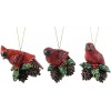Gerson International SET OF 3 HAND PAINTED 4" RESIN CARDINAL