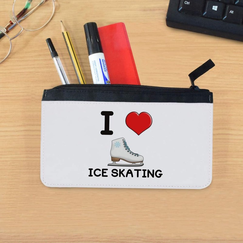 Azeeda 'I Love Ice Skating' Pencil Case (PC00040548)