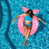 HappyHome Adult Mermaid Float Cute Swim Ring with Backrest for