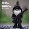Better Office Products Garden Gnome Statue, 8" Height, Handcrafted Waterproof,