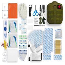 ASA Techmed Survival Tactical First Aid Kit - Emergency Trauma Kit, IFAK Med Kit for Medical and Survival Emergencies, Ideal for Hunters, Hikers, Preppers, Fishing, and Outdoor Activities (Green)