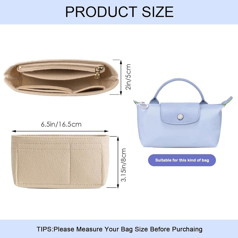 Purse Organizer Insert,Handbag Storage Bag,Processing Inner Pocket,Multi-pocket Storage Compartment,Fits Mini