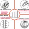 Qrity Pack of 100 M4 x 35 mm Self-Tapping Screws,