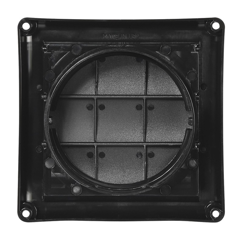 Deflecto Supurr-Vent Louvered Hood, Black - 4" Diameter