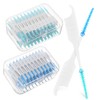 Ipetboom 2sets 400 Pcs Interdental Floss Picks Dual Use Cleaning