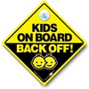 Kids On Board Back Off Car Sign Suction Cup Car