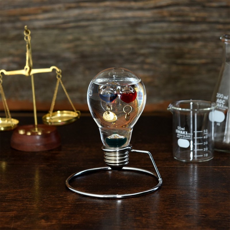 茶谷産業 Fun Science ファンサイエンス ガラスフロート温度計 電球 333-208高さ125×幅100×奥行100mm