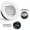 HG Power 6 Inch Round Air Vent, ABS Louver Grille