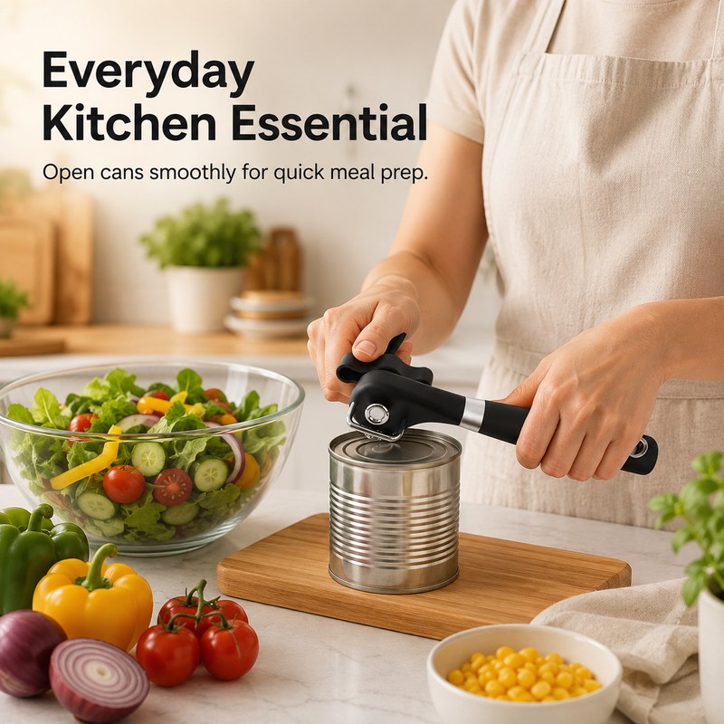Stainless Steel Can Opener for Kitchen Use – Side-Cut Manual