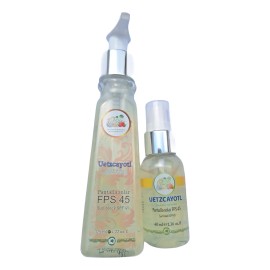 Pantalla Solar Uetzcayotl Fps 45. 125 Y 40 Ml. 2 Pzas