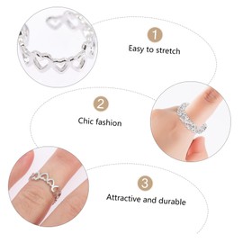 SAFIGLE Sets Foot Ring Toe Knuckle Decor Ring Jewelry Fashionable and Elegant for Women Pcs