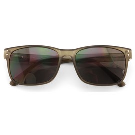 V.W.E. Large Men Premium BIFOCAL Reading Glasses - Wide Fitment Optical Quality Reader Sunglasses (Grey Bifocal, 1.25)