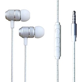 For Realme 7 Earphones - Earbuds Headphone Wired Earphones Headset with Microphone and Volume Control For Realme 7 (SILVER)