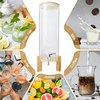 Beverage Dispenser,3.5 Gallon Glass Drink Dispenser with Stand,Stainless Steels Drink