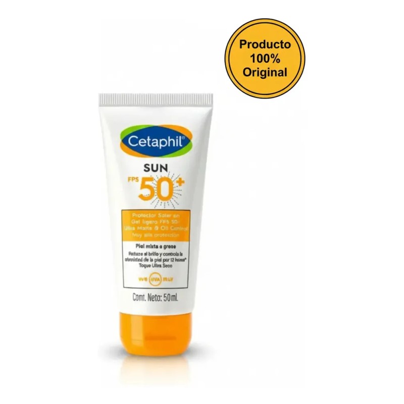 Protector Solar Facial Cetaphil Gel Matte Fps 50+ 50 Ml
