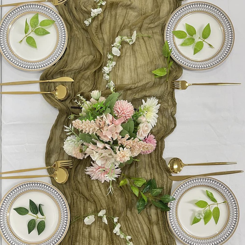 Cheesecloth Gauze Table Runner,Gauze Event Centerpiece Runner,Bridal Shower Runner,Rustic Wedding