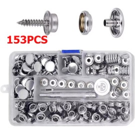 Unbranded Screw Snap Fastener Stainless Steel Boat Canvas Press Stud Cover Button Kit
