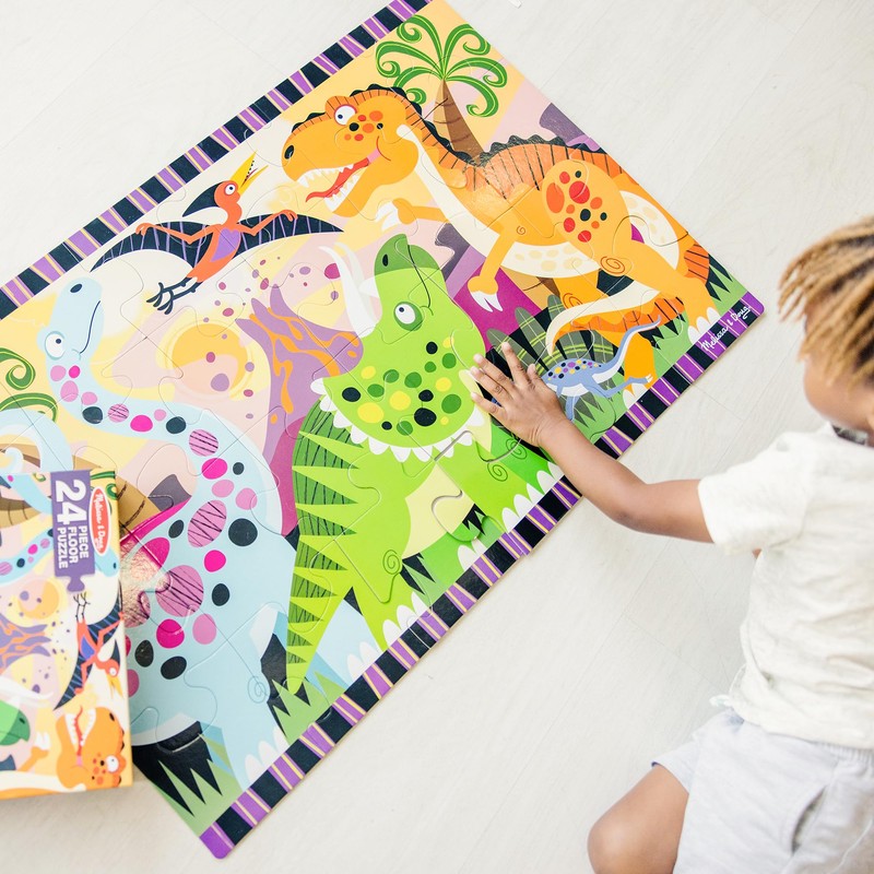 Melissa & Doug Dinosaur Dawn Jumbo Floor Puzzle (24 Pieces,