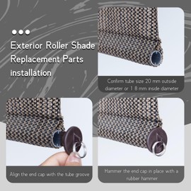 Lihopefe Bungee Jumping Tether, Outdoor Shutter Parts, Weather Resistance, for Outdoor Roller Shutter and Outdoor Roller Shutter, Original Length 4 inches, Spare 6 inches 2.(Plastic, Brown)