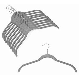 Ultra-Slim Velvet Shirt Hangers - Set of 100- Gray