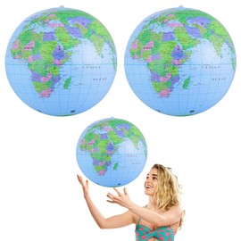 Pack of 2 Children's Globe, Inflatable Globe, Mini Globe, Children's Globe, Interactive Knowledge Globe, Student Globe, Inflatable Globe for Beach Play or Teaching, Science Geography Education