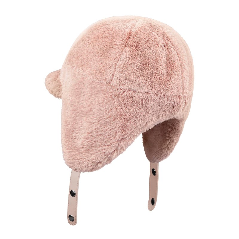 Clakllie Ushanka Trapper Cap with Earflaps Russian Hat for Women