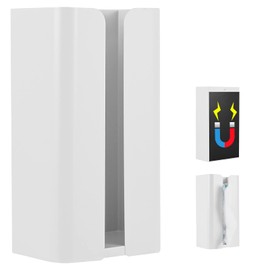 Wowfill Magnetic Tissue Case Paper Holder Rectangle Can Be Cut with One Hand, Kitchen, Bath, Washbasin, Storage (Magnet-White)