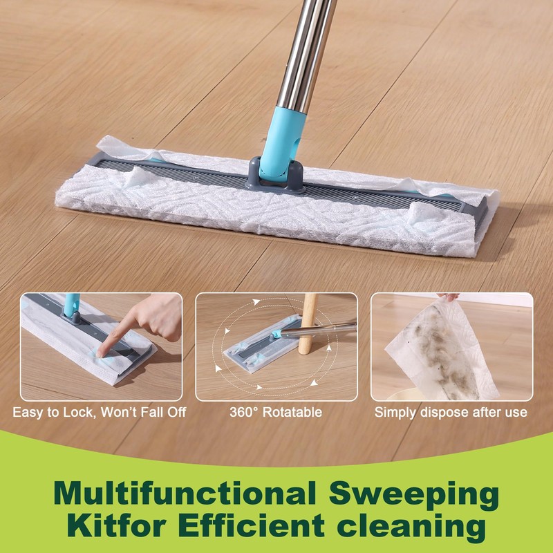 JOYMOOP Hands Free Multi Purpose Flat Mop, Dust Mop for