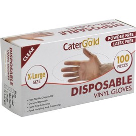 LAVV HOUSEWARES LTD Non Sterile Hygenic Disposable Clear Vinyl Gloves - Powder Free Latex Free 100pcs (XL)