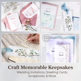 Wanderings A4 Handmade Paper with Deckled Edge - 8.3" x 11.7", 150 GSM, 50 Sheets Textured Paper - Perfect for Light Watercolor, Drawing, Writing, Printing & Mixed Media