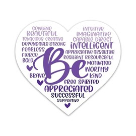 Be Brave Kind Worthy Sticker Inspirational Positivity Sticker Motivational Mental Health Affirmation Waterproof Vinyl Stickers for Laptop Tumbler Water Bottle Journal Decals Gifts for Adults Kids