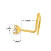 Poshadime 1.7mm Lab-Grown Diamond Nose Ring in 14K Yellow Gold