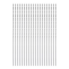 sourcing map 20pcs Extra Long Drill Bits, 0.8mm HSS Drill Bit with High Speed Steel Straight Shank 60mm Length for Metal Woodwork Plastic Aluminum Alloy