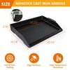 Universal Cast Iron Griddle 23" X 16",Pre-Seasoned Nonstick Coating Stovetop