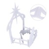 44x27x5cm Christmas Jesus Scene White PP Hollow Board Outdoor Nativity