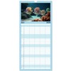 Family Planner 2025 - Fish Fantasy with 5 Columns (Wall