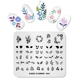 KADS New Nail Stamping Plate Flower Nature Nail Art Stamp Template DIY Image Template Manicure Stamping Plate Stencil Tools (FL044)