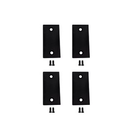 QCAA Stainless Steel Door Strike Filler Plate, 2-1/4" x 1-1/8", Matte Black, Made in Taiwan, 4 Pack