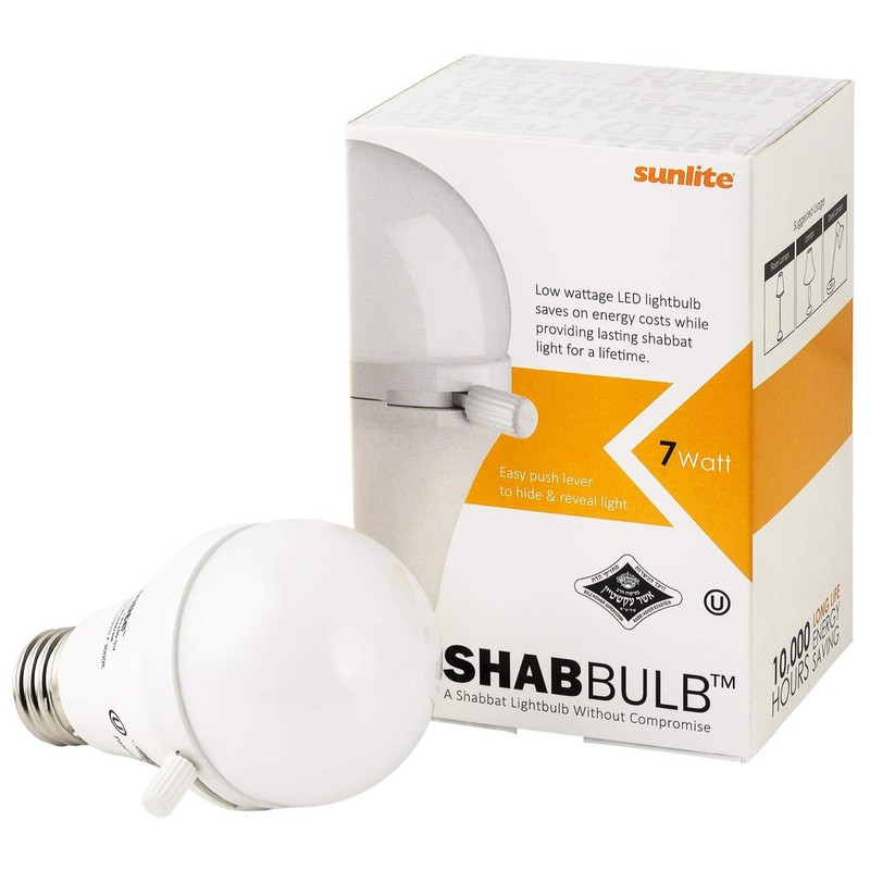 Sunlite ShabBulb, Shabbat Permissible LED Light Bulb, 7 Watt (40